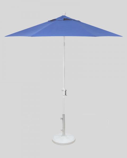 7.5 Foot Market Umbrella Sky With White Pole