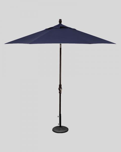 9 Foot Market Umbrella Collar Tilt, Ink With Black Pole