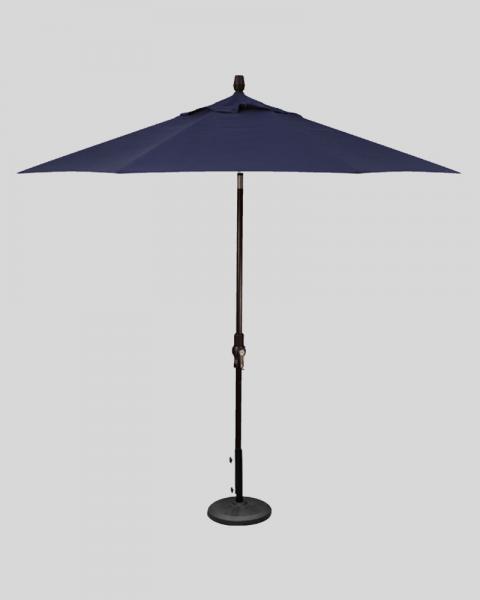 9 Foot Market Umbrella Collar Tilt, Ink With Black Pole