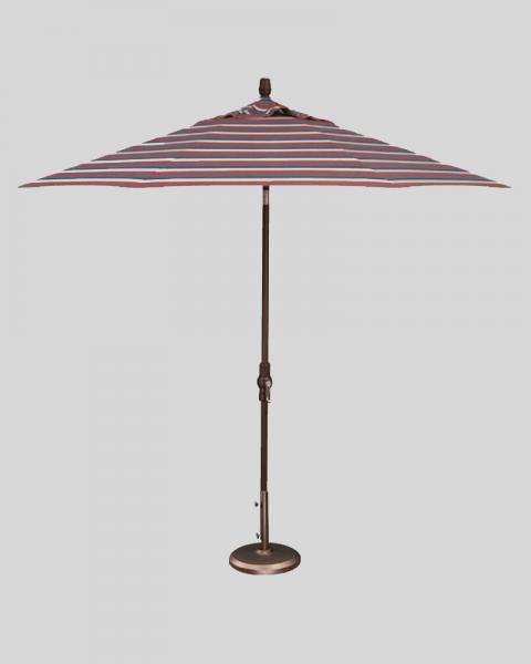 9 Foot Market Umbrella Collar Tilt Tuscan Redwood With Bronze Pole