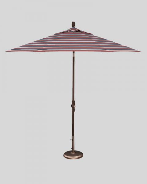 9 Foot Market Umbrella Collar Tilt Tuscan Redwood With Bronze Pole