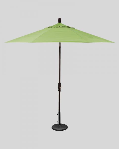 9 Foot Market Umbrella Collar Tilt, Kiwi With Black Pole