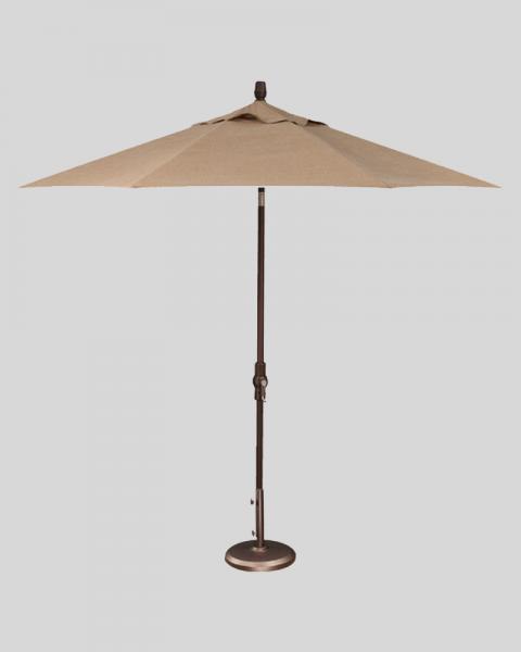 9 Foot Market Umbrella Collar Tilt Sesame With Bronze Pole