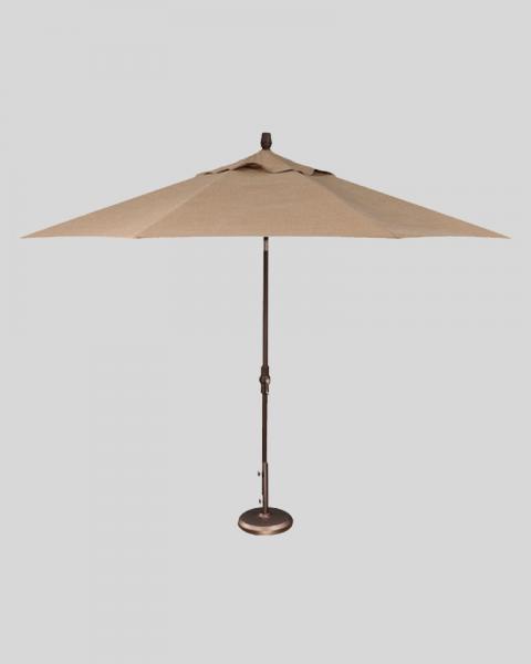 11 Foot Market Umbrella Collar Tilt Sesame With Bronze Pole