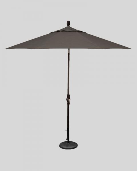 9 Foot Market Umbrella Collar Tilt, Lattitude Gray With Black Pole