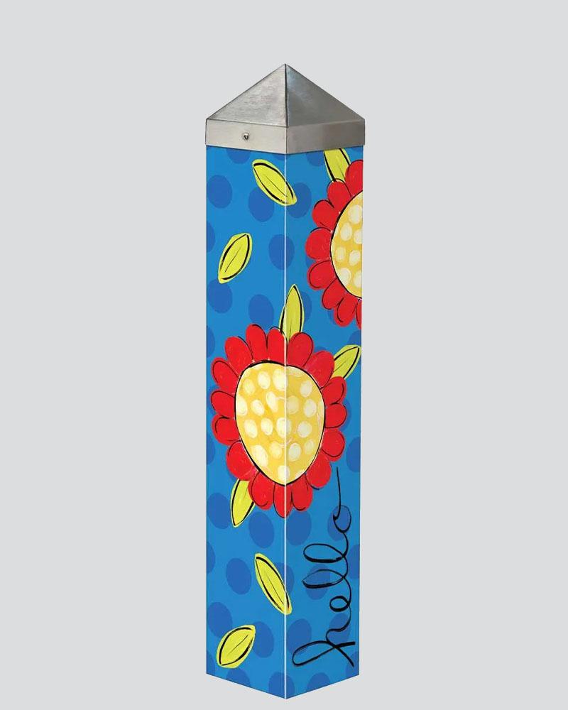 Art Pole 20" Pop Of Flowers