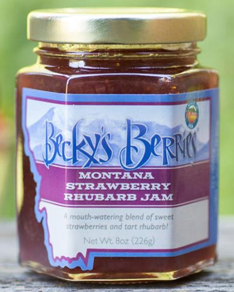 Becky's Berries Montana Strawberry Rhubarb Jam 8oz