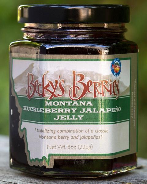 Becky's Berries Montana Huckleberry Jalapeno Pepper Jelly