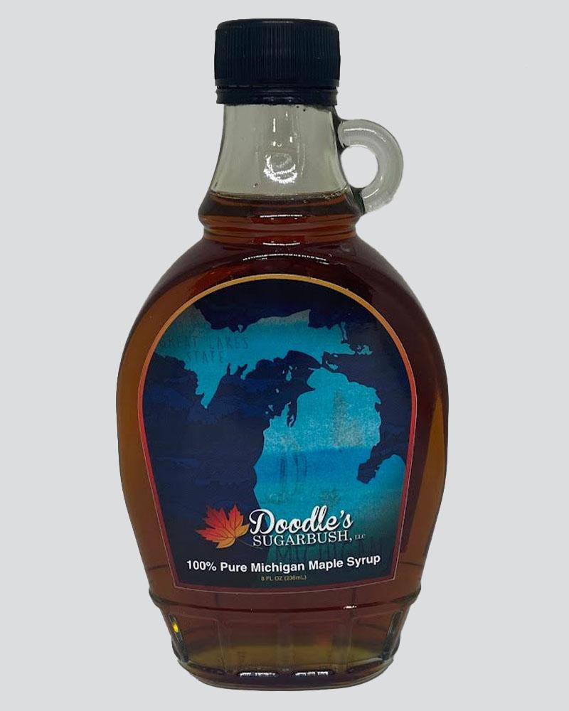 Maple Syrup Glass Michigan Scene