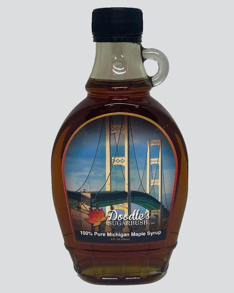 Maple Syrup Glass Mackinaw Bridg