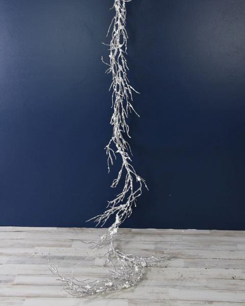 6' Angel Pine Garland Glitter