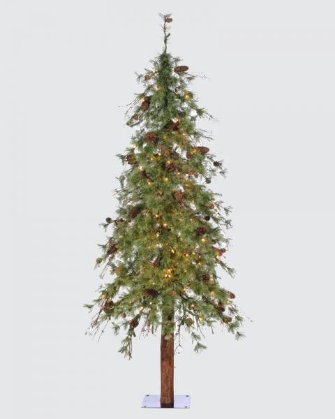 6' Sierra Mix Pine With 150 Warm White LED Lights