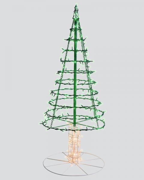 Alpine Tree 4' With Green & Warm White LED Lights