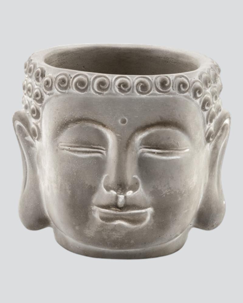 Buddha Head Planter 4.5" Concrete