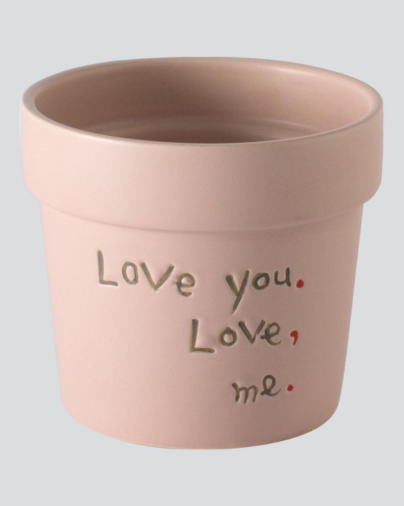 Punctuation Pot 4.5" Pink