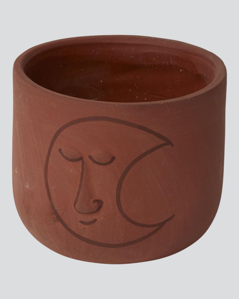 Soluna Pot 4.25" Terracotta Moon