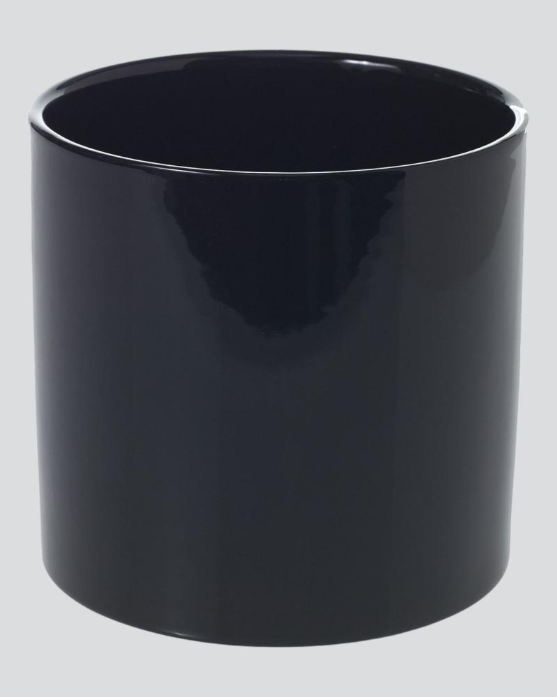 Cercle Pot 6.5x5.25" Shiny Black