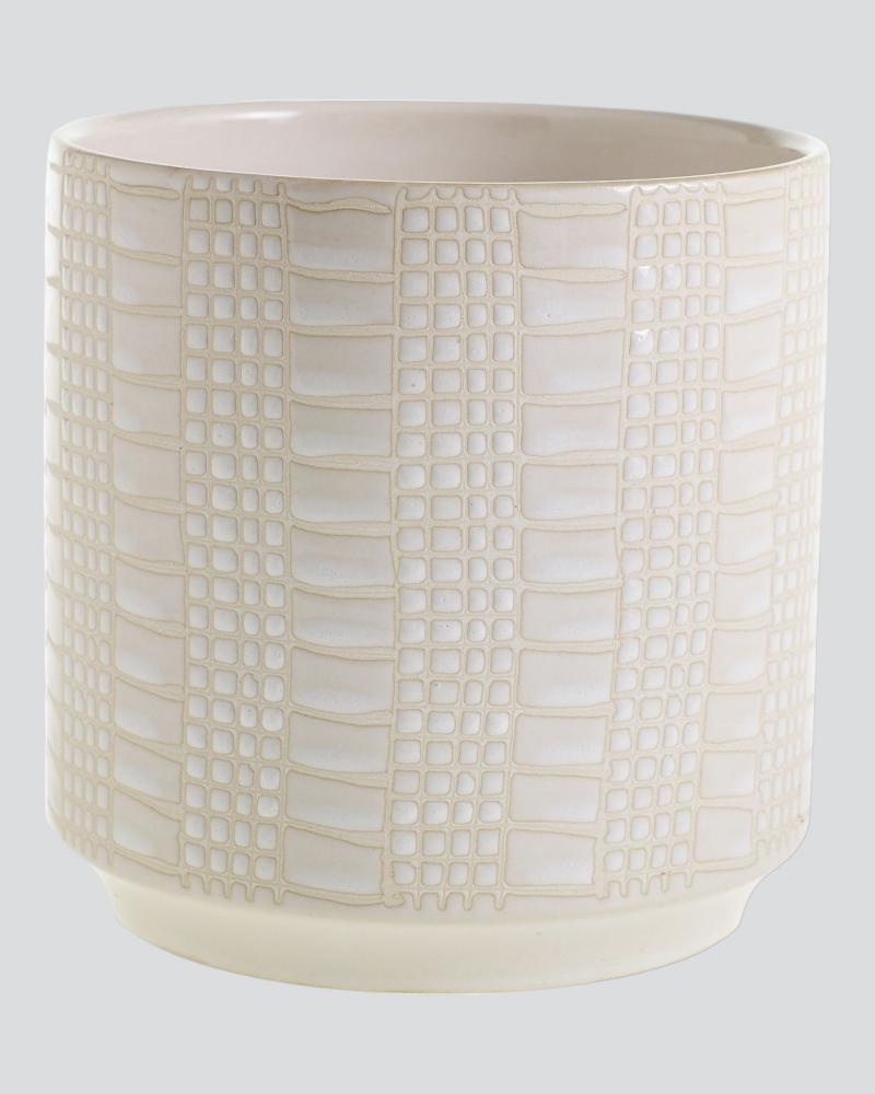 Zati Pot 6" Off- White