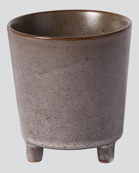 Malcolm Footed Pot 4" Grey