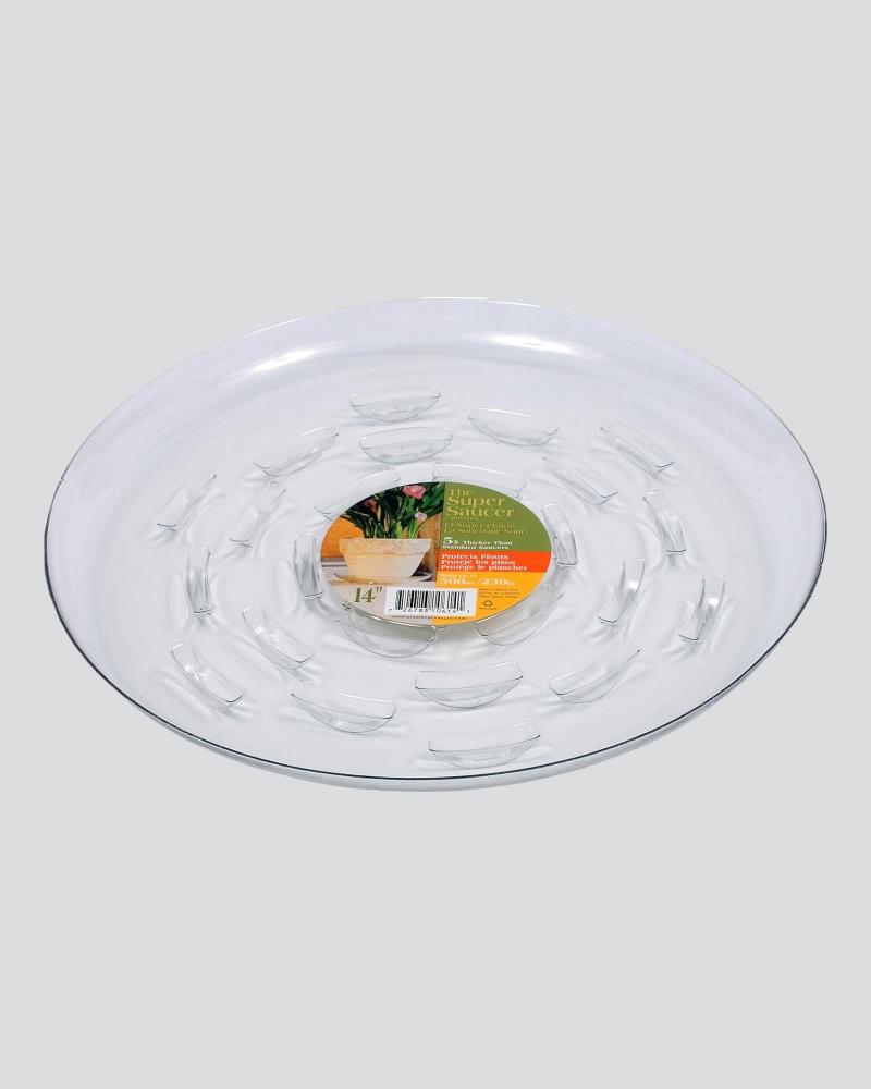 Plastec 14" Clear Heavy Duty Plant Saucer