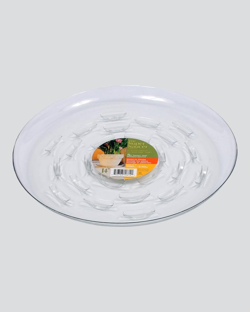 Plastec 14" Clear Heavy Duty Plant Saucer