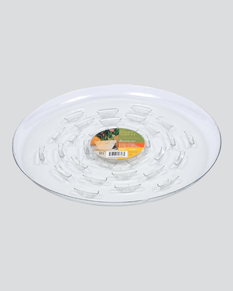 Plastec 16" Clear Heavy Duty Plant Saucer