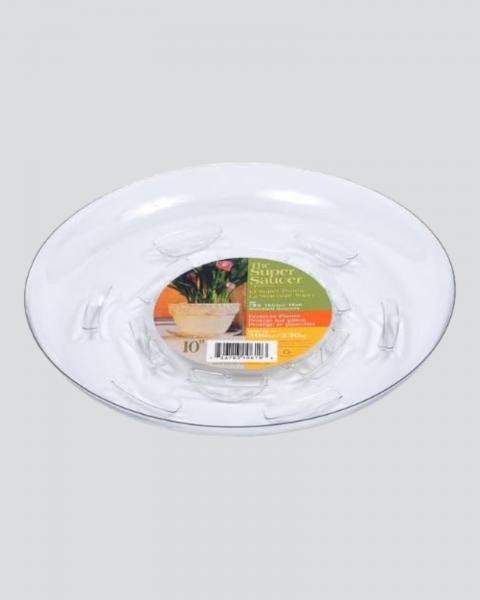 Plastec 10" Clear Heavy Duty Plant Saucer