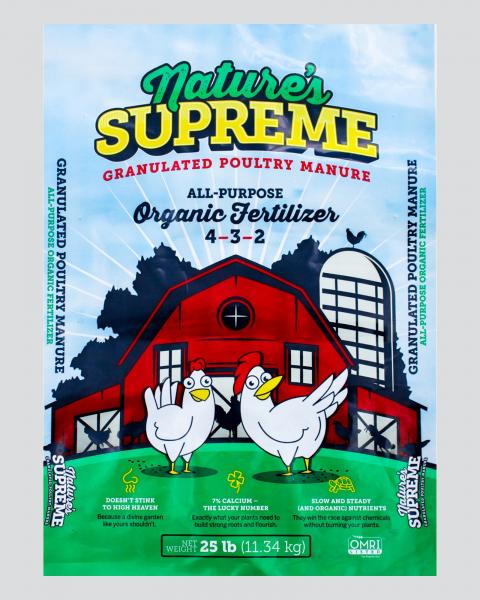 Herbruck's Nature's Supreme Granulated Poultry Manure 25lb