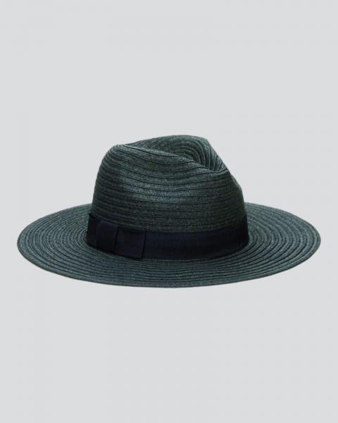 Women's Braided Fedora Black