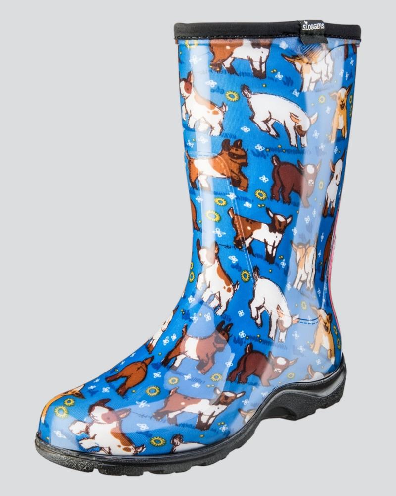 Garden Boot Goats Sky Blue 6