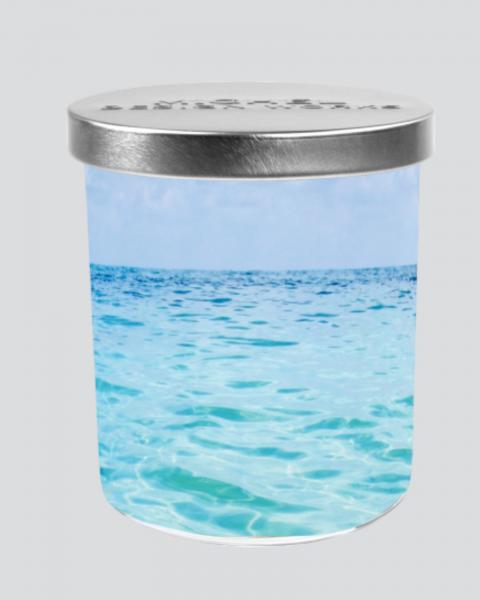 Beach Candle Jar W/lid