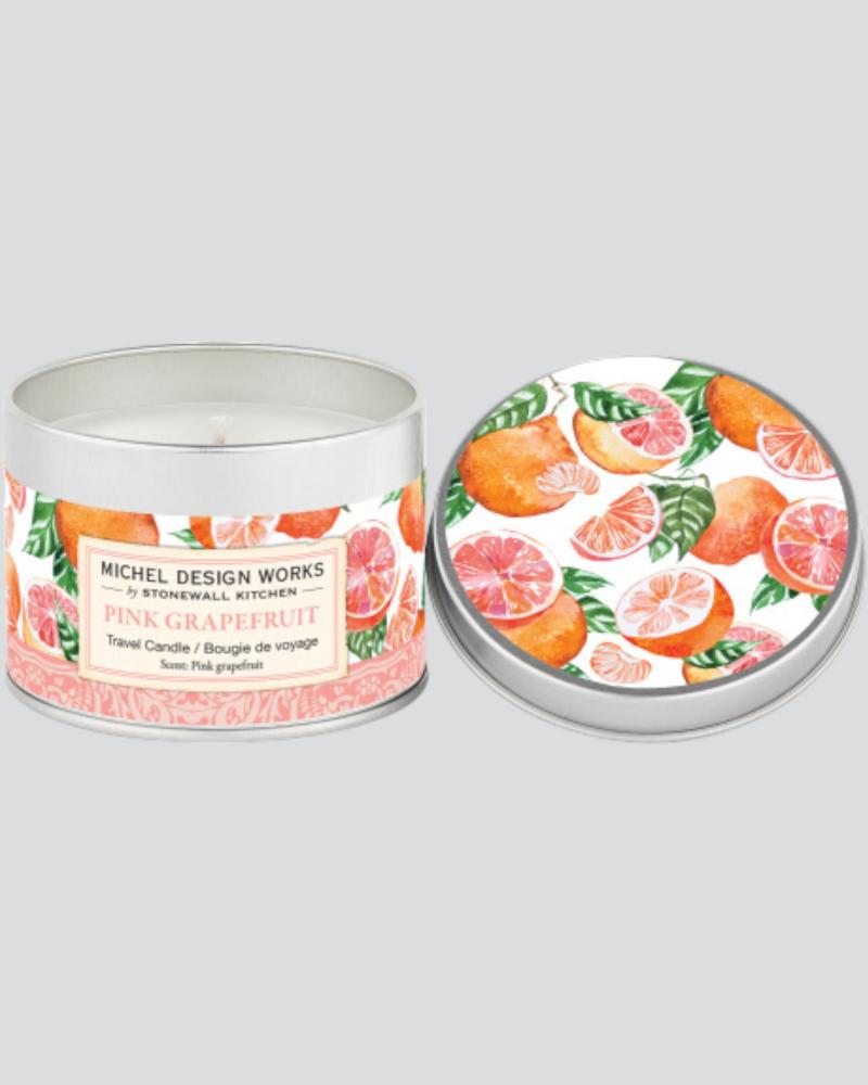 Pink Grapefruit Travel Candle