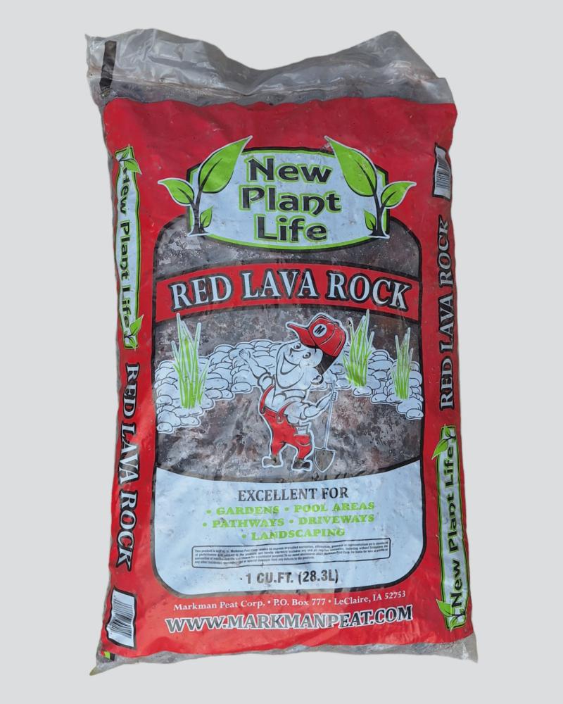 Bag of Red Lava Rock 1 cubic foot