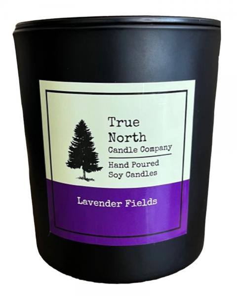 True North Candle Company 15oz black jar, Lavender Fields