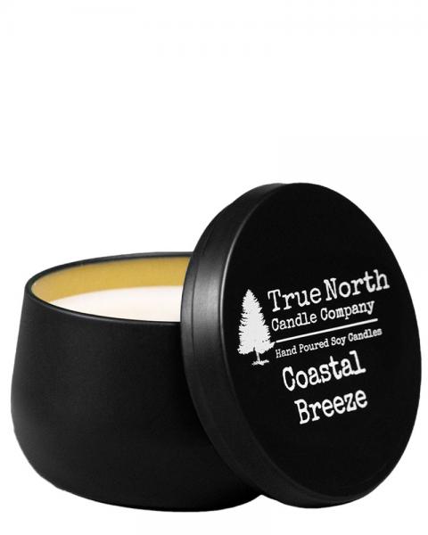 True North Candle Company 6oz black tin, Coastal Breeze