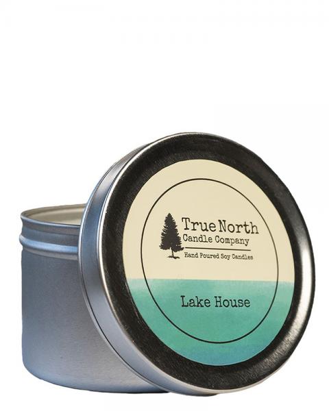 True North Candle Company 6oz silver tin, Lake House