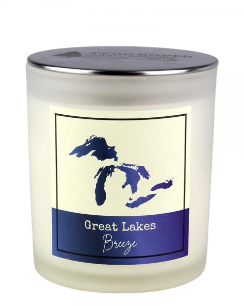 True North Candle Company 10oz frosted jar, Great Lakes Breeze