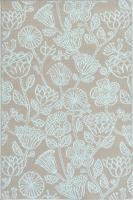 4 ft x 6 ft Mad Mat Line Flower Cool Aqua