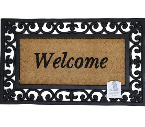 Coir Doormat 30in x 18in Welcome Scroll