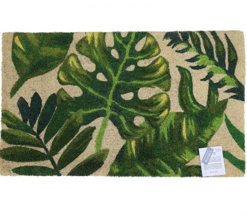 Coir Doormat 30in x 18in Leaves