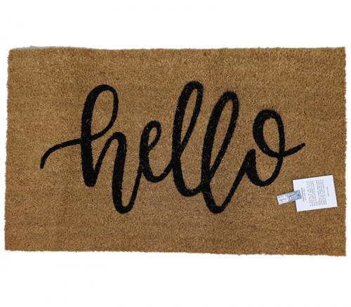 Coir Doormat 30in x 18in Hello