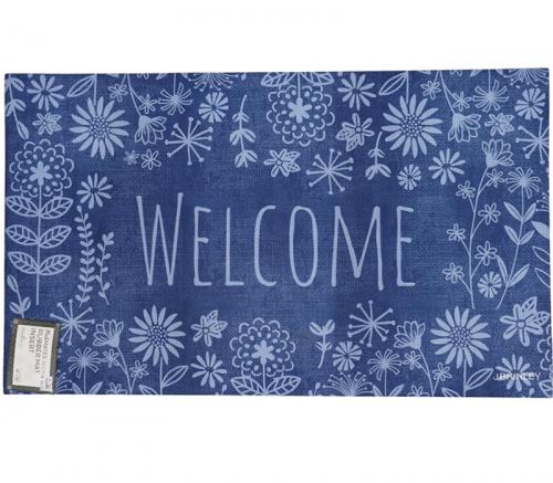 Welcome Blue Blossoms - MatMate Insert Mat 30in x 18in