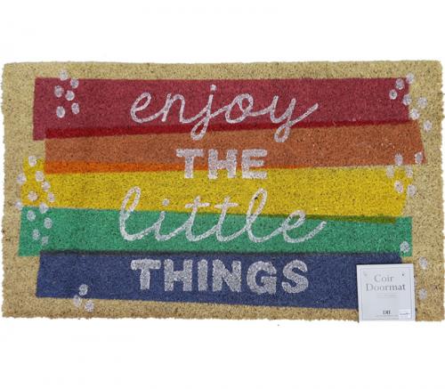 Coir Doormat 30in x 18in Enjoy the Little Things