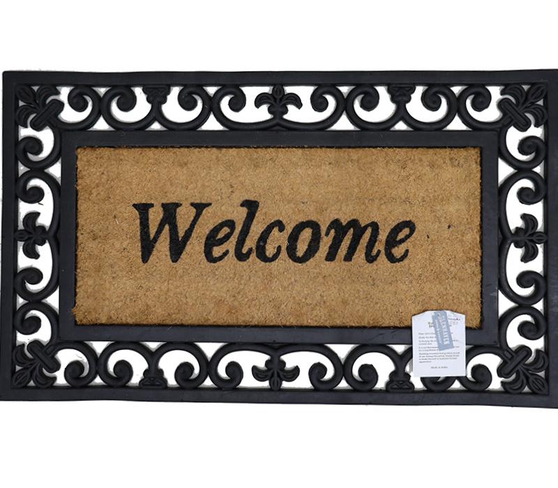 Coir Doormat 30in x 18in Welcome Scroll
