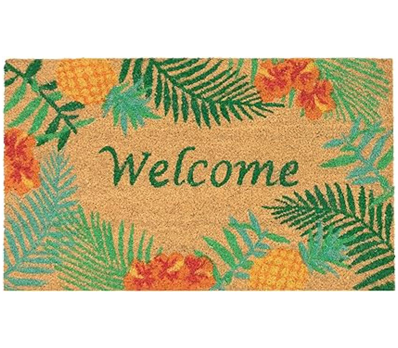 Welcome Tropical - Liora Manne Natura Coir Doormat 30in x 18in