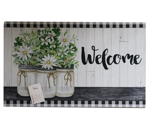 Welcome Farmhouse Daisies - MatMate Insert Mat 30in x 18in