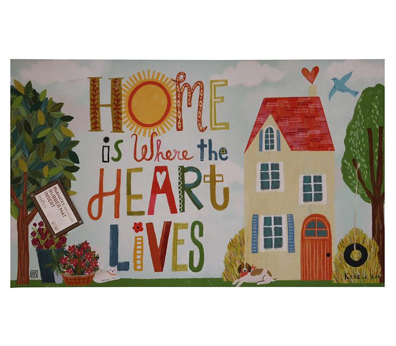 Home Is Where the Heart Lives - MatMate Insert Mat 30in x 18in