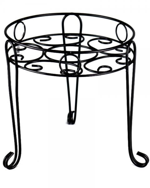 8in x 8in Wire Plant Stand, Black