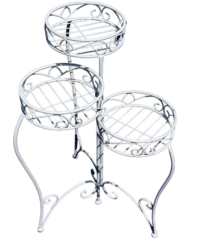 28in 3-Tier Plant Stand, White