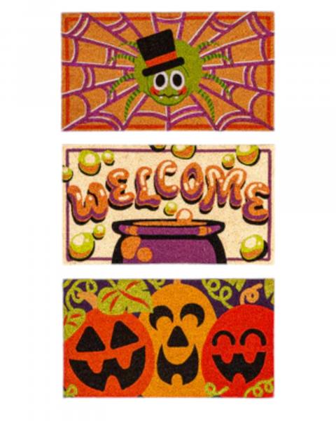 Coir Mat Halloween Icons Asst.